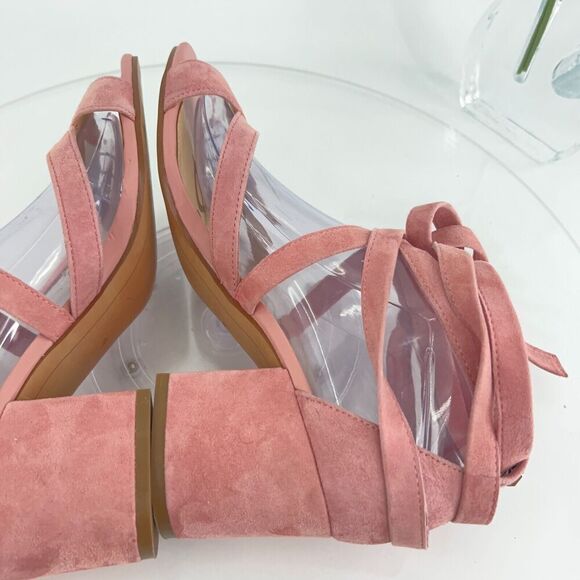 Sam Edelman Women's Suede Strappy Sheri Sandal Heels Pink Size 9 Gladiator - Picture 9 of 14